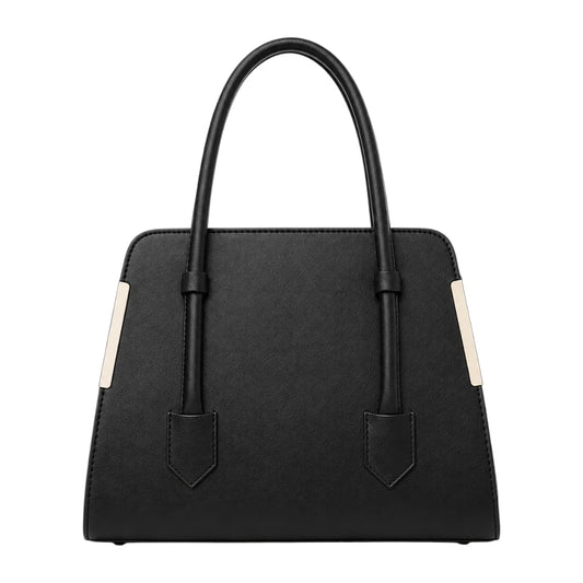 Totli Women’s Black Metal Accent Tote Bag
