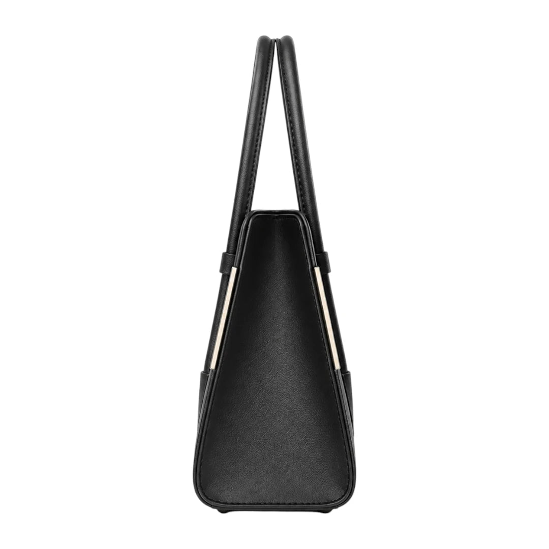 Totli Women’s Black Metal Accent Tote Bag