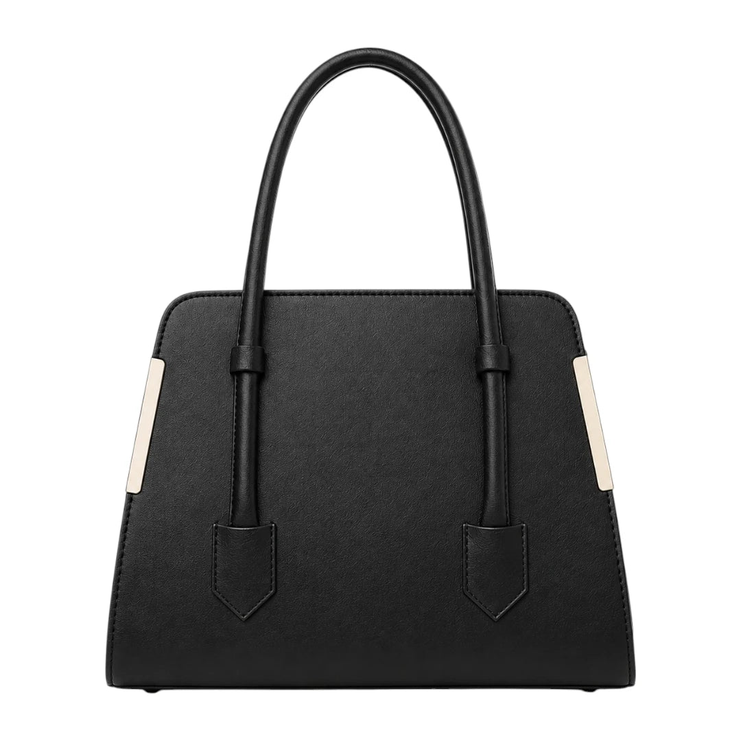 Totli Women’s Black Metal Accent Tote Bag