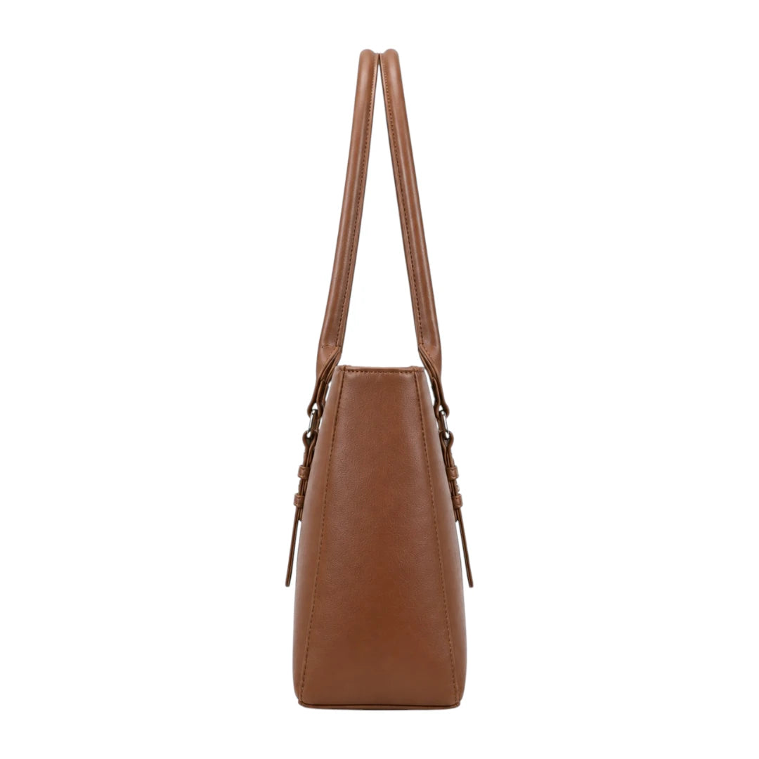 Totli Women’s Brown Buckle Detail Tote Bag
