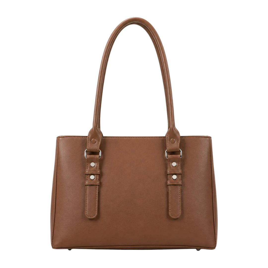 Totli Women’s Brown Buckle Detail Tote Bag