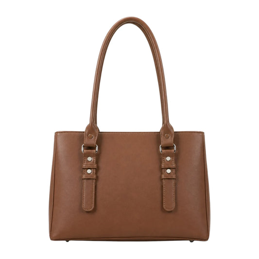 Totli Women’s Brown Buckle Detail Tote Bag