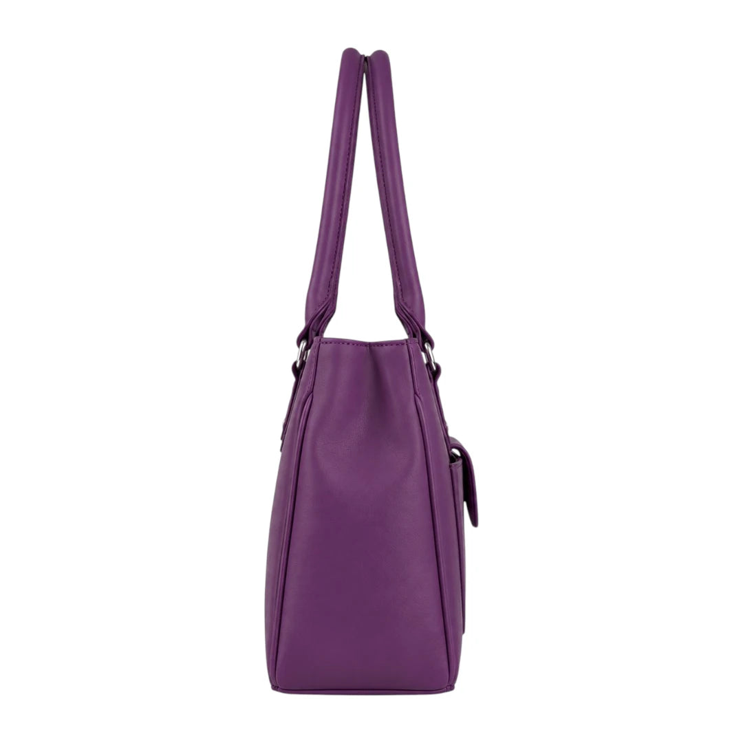 Totli Women’s Purple Front Pocket Tote Bag