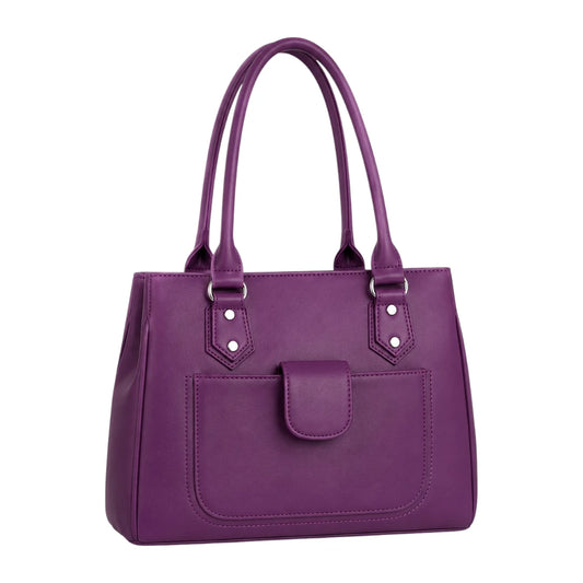 Totli Women’s Purple Front Pocket Tote Bag