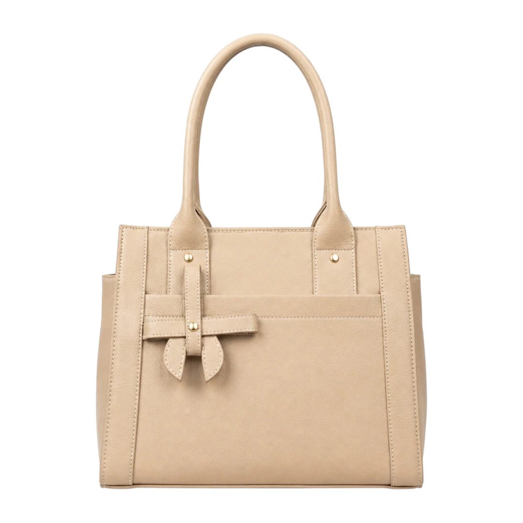 Totli Women’s Structured Beige Tote Bag