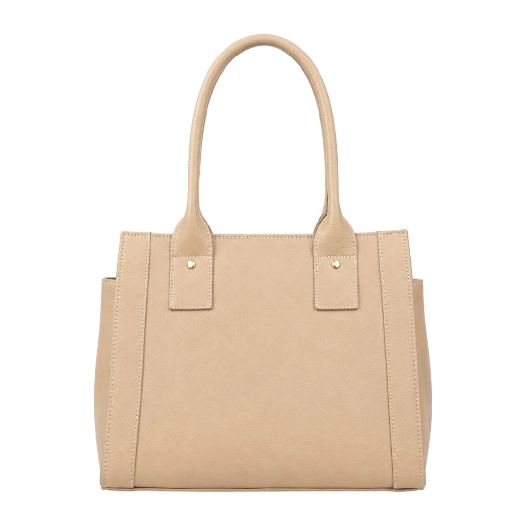 Totli Women’s Structured Beige Tote Bag